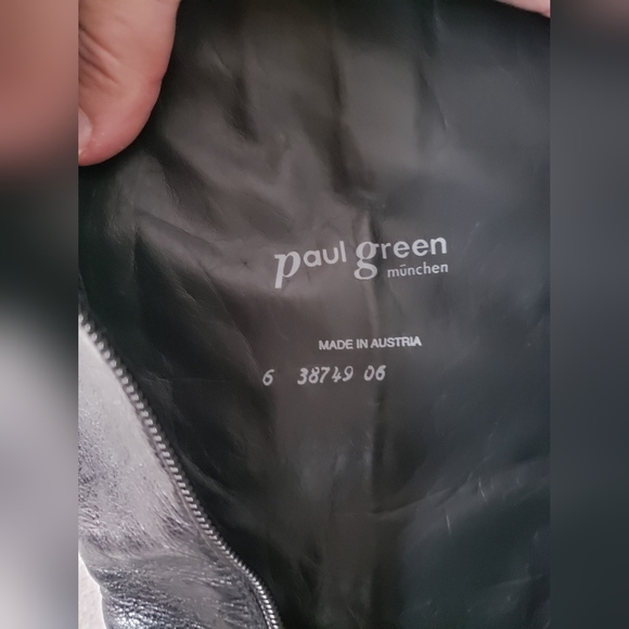 Paul Green Munchen Austria Black Leather Women's tall boots size 8.5 - Picture 6 of 16